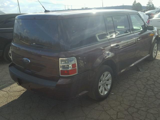 2FMGK5BC0ABA18328 - 2010 FORD FLEX SE BURGUNDY photo 4