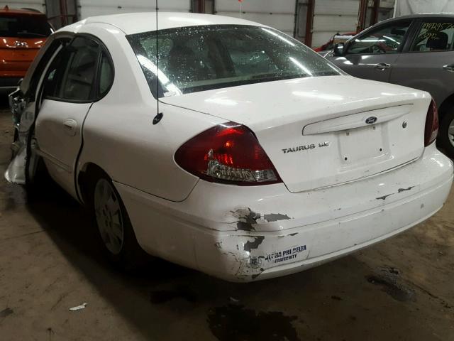 1FAFP53UX7A168062 - 2007 FORD TAURUS SE WHITE photo 3