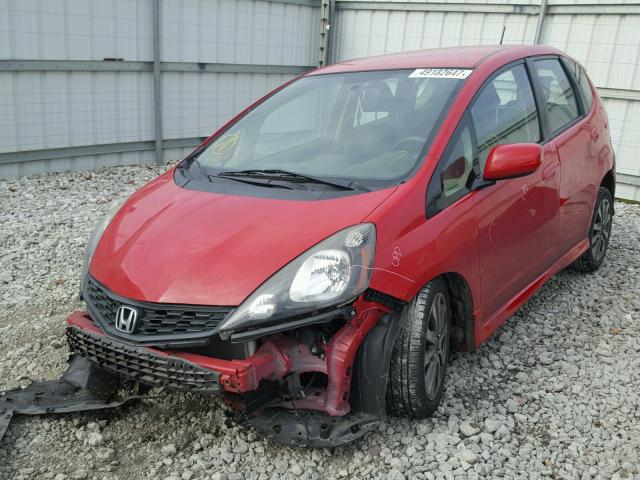 JHMGE8H51DC009498 - 2013 HONDA FIT SPORT RED photo 2