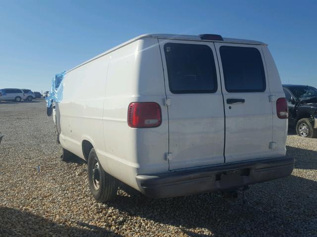 2B7KB31Y81K518348 - 2001 DODGE RAM VAN B3 WHITE photo 3