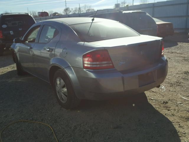 1B3LC46K38N623150 - 2008 DODGE AVENGER SE SILVER photo 3