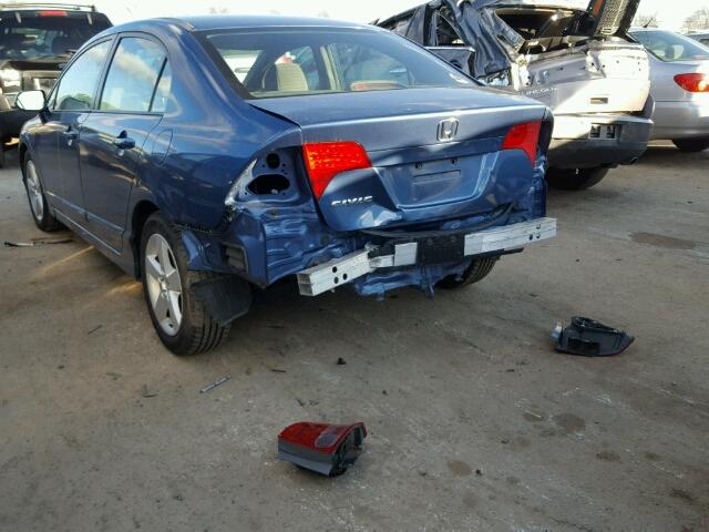 1HGFA16828L015234 - 2008 HONDA CIVIC EX BLUE photo 3