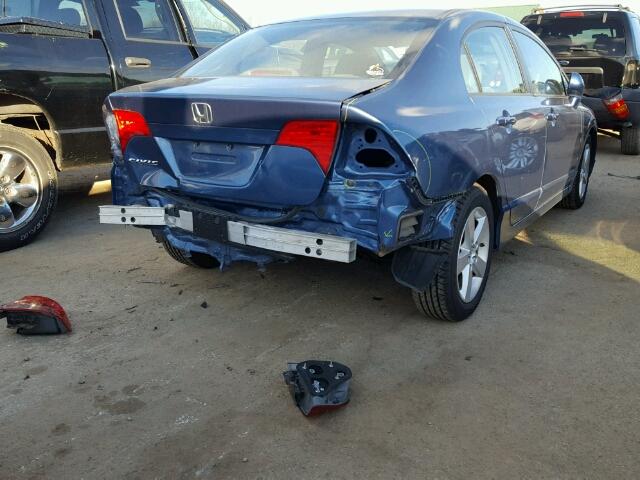 1HGFA16828L015234 - 2008 HONDA CIVIC EX BLUE photo 4