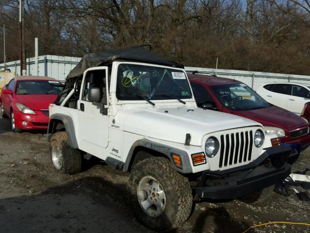 1J4FA49SX3P331564 - 2003 JEEP WRANGLER / WHITE photo 1