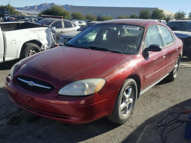 1FAFP53U43A210123 - 2003 FORD TAURUS SE RED photo 2