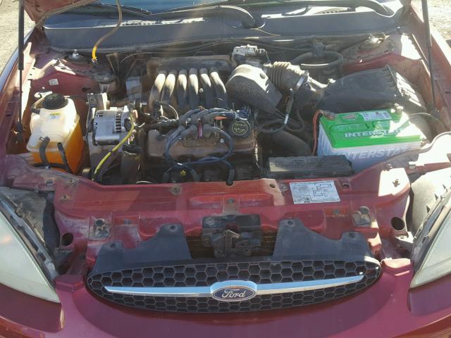 1FAFP53U43A210123 - 2003 FORD TAURUS SE RED photo 7