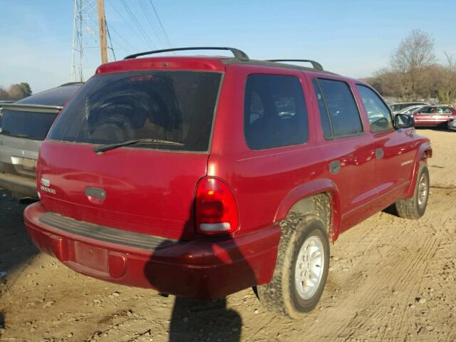 1B4HR28Y3YF278511 - 2000 DODGE DURANGO RED photo 4