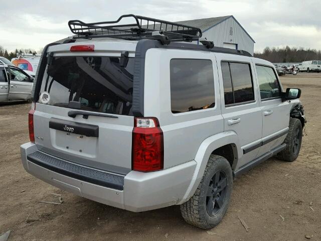 1J8HG48K37C501588 - 2007 JEEP COMMANDER SILVER photo 4