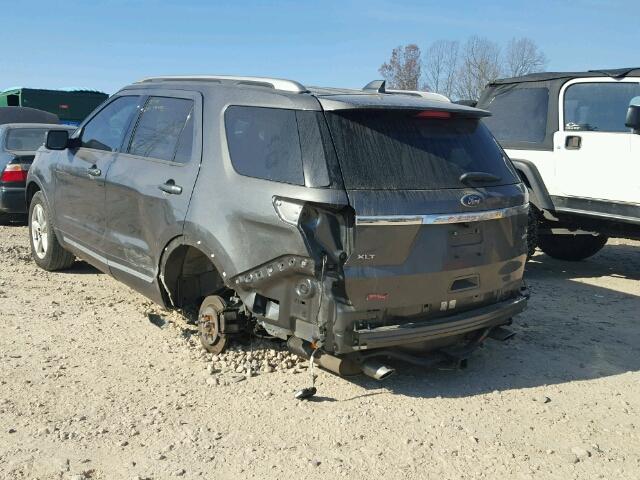 1FM5K8D83GGB58506 - 2016 FORD EXPLORER X GRAY photo 3