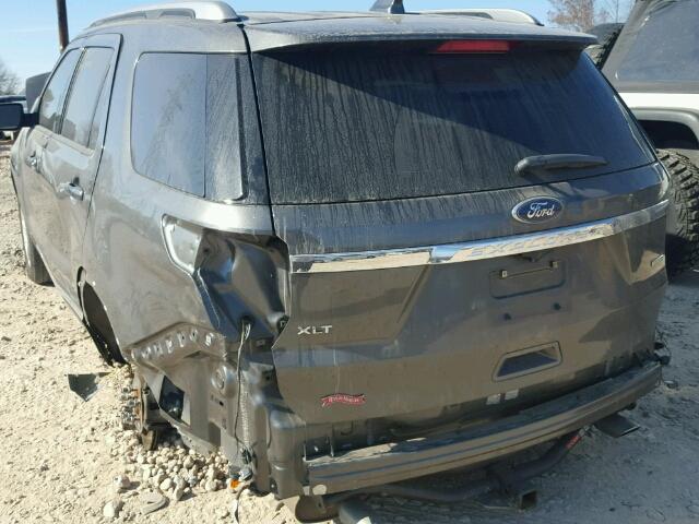 1FM5K8D83GGB58506 - 2016 FORD EXPLORER X GRAY photo 9