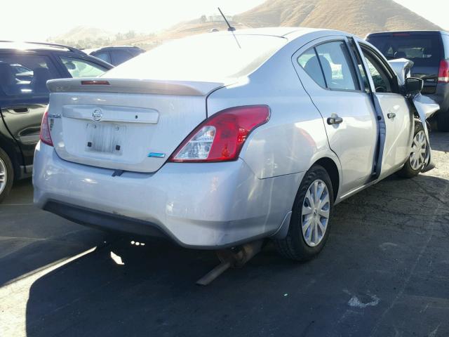 3N1CN7AP5GL829035 - 2016 NISSAN VERSA S SILVER photo 4