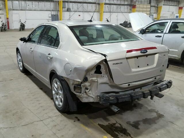 3FAHP0HG2AR259211 - 2010 FORD FUSION SE TAN photo 3