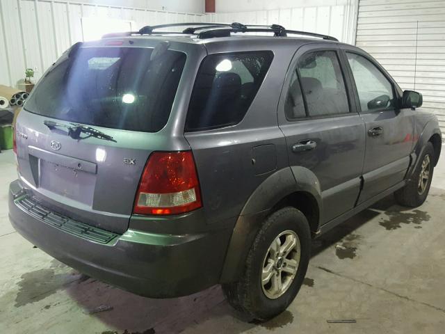 KNDJC733145307549 - 2004 KIA SORENTO EX GRAY photo 4