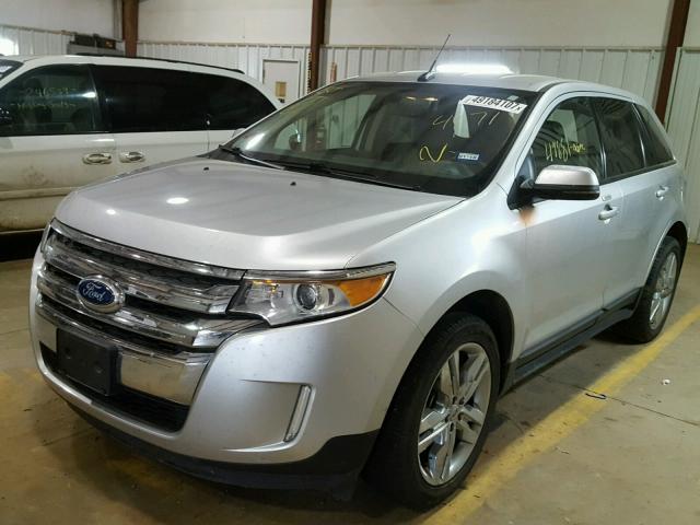 2FMDK3J97DBB44171 - 2013 FORD EDGE SEL SILVER photo 2