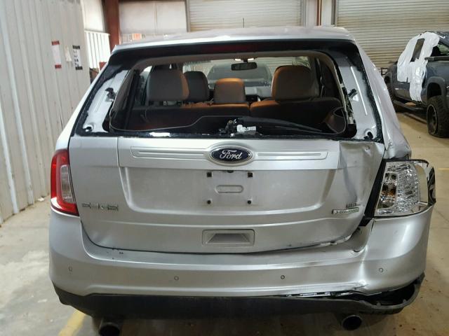 2FMDK3J97DBB44171 - 2013 FORD EDGE SEL SILVER photo 9