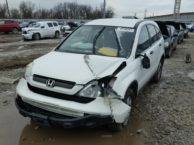 5J6RE48338L037482 - 2008 HONDA CR-V LX WHITE photo 2