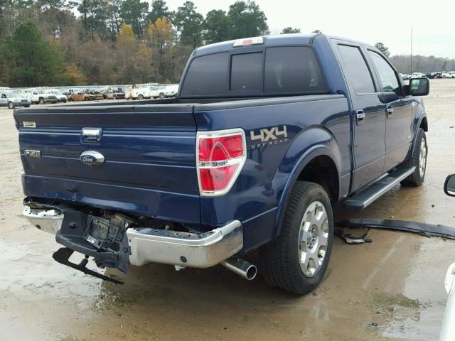 1FTFW1ET6BFB29409 - 2011 FORD F150 SUPER BLUE photo 4