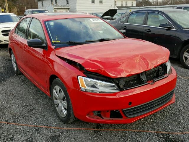 3VW2K7AJ4CM353892 - 2012 VOLKSWAGEN JETTA BASE RED photo 1