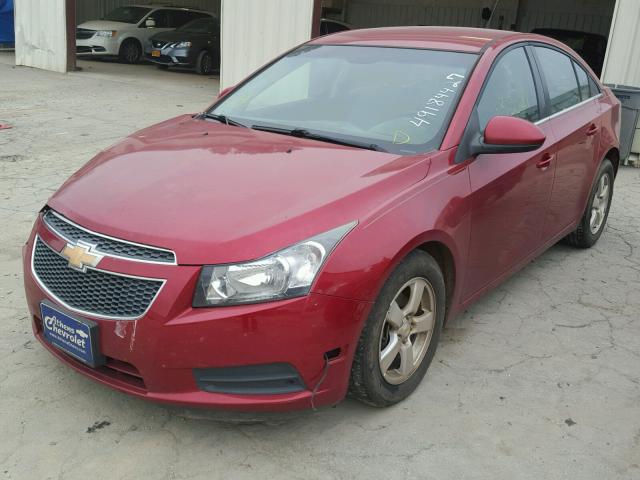 1G1PF5S98B7252426 - 2011 CHEVROLET CRUZE LT MAROON photo 2