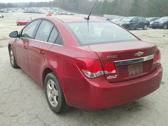 1G1PF5S98B7252426 - 2011 CHEVROLET CRUZE LT MAROON photo 3