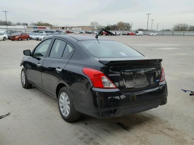 3N1CN7AP1FL845439 - 2015 NISSAN VERSA S BLACK photo 3