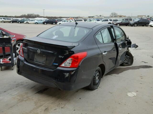 3N1CN7AP1FL845439 - 2015 NISSAN VERSA S BLACK photo 4