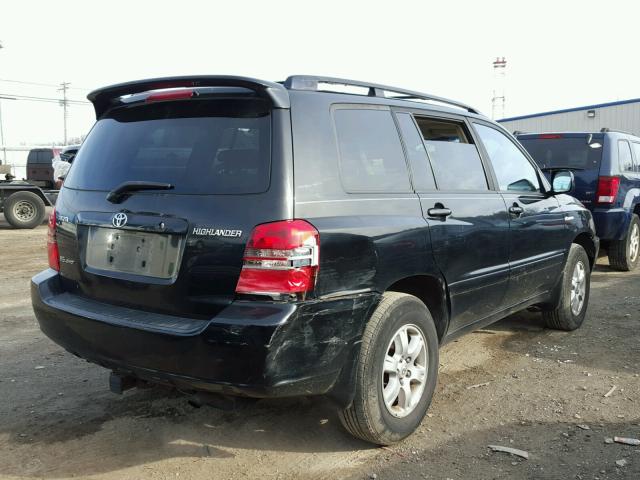 JTEHF21A110016340 - 2001 TOYOTA HIGHLANDER BLACK photo 4