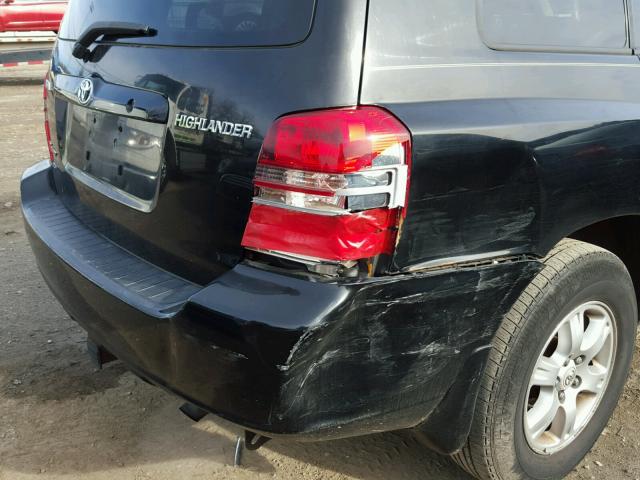 JTEHF21A110016340 - 2001 TOYOTA HIGHLANDER BLACK photo 9