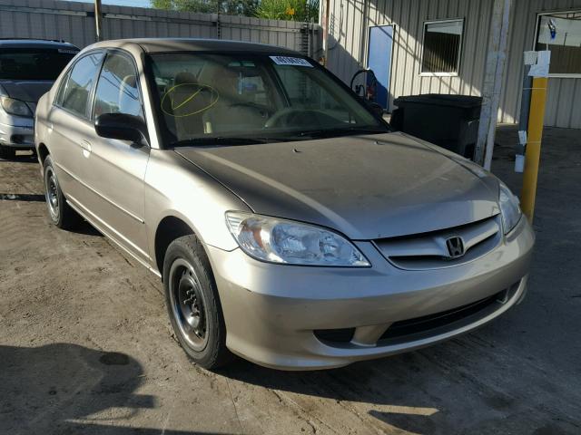 2HGES16545H553246 - 2005 HONDA CIVIC LX BEIGE photo 1