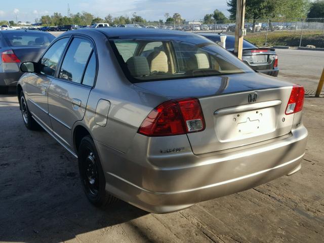 2HGES16545H553246 - 2005 HONDA CIVIC LX BEIGE photo 3