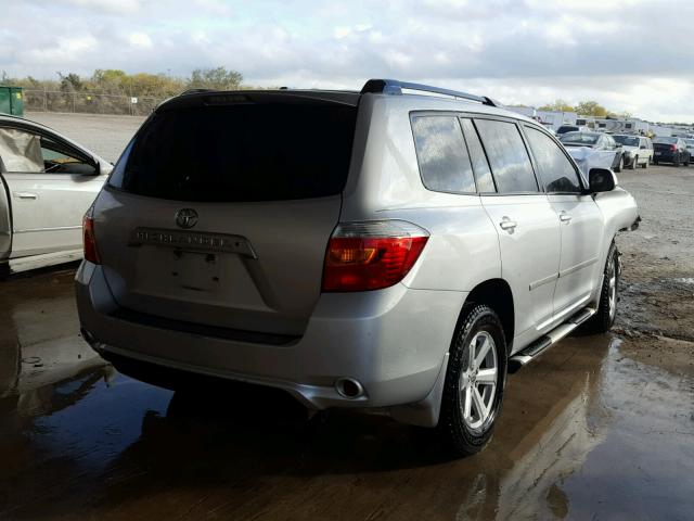 5TDKK3EH9AS007420 - 2010 TOYOTA HIGHLANDER SILVER photo 4