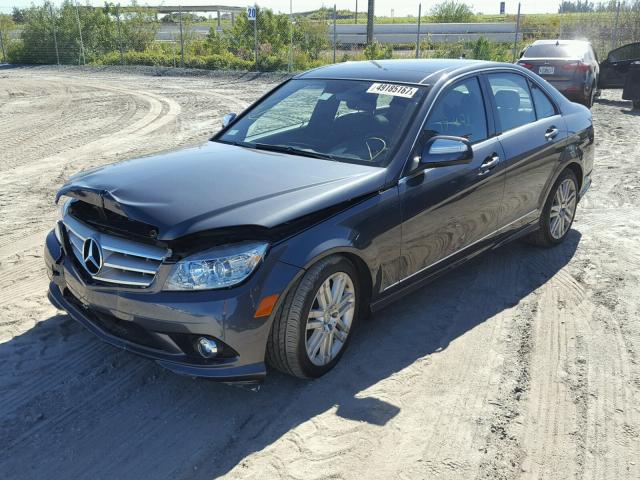 WDDGF54X48R038216 - 2008 MERCEDES-BENZ C 300 SILVER photo 2