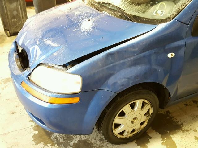 KL1TD62685B493175 - 2005 CHEVROLET AVEO BASE Mavi foto 10