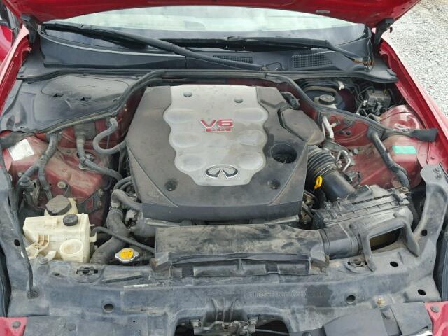 JNKCV54E33M216678 - 2003 INFINITI G35 RED photo 7