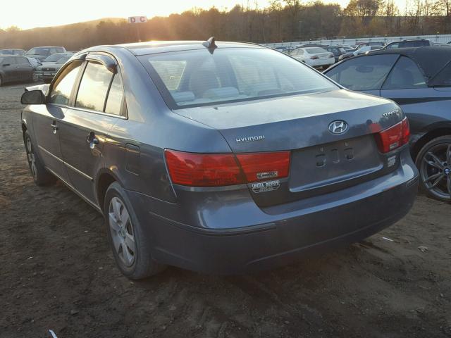 5NPET46C99H498284 - 2009 HYUNDAI SONATA GLS BLUE photo 3