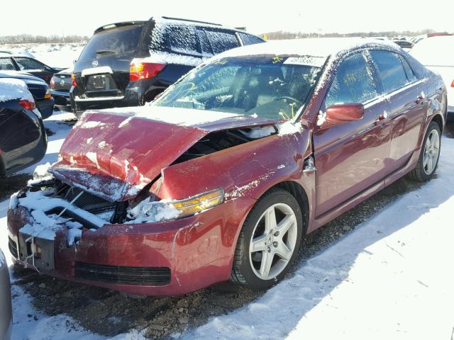 19UUA66244A065557 - 2004 ACURA TL BURGUNDY photo 2