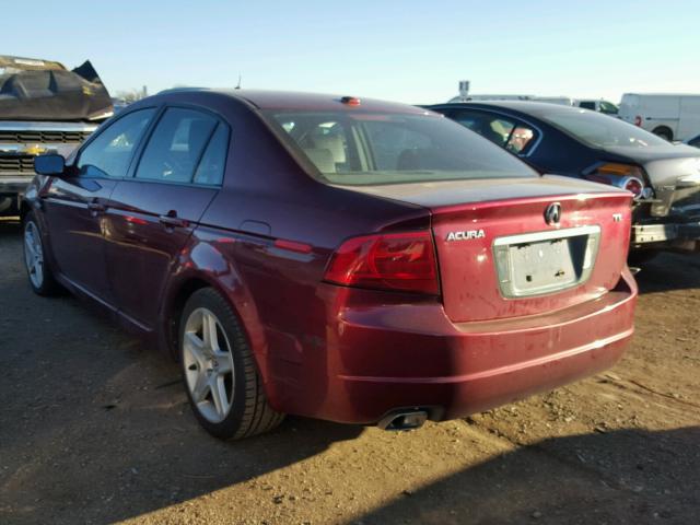 19UUA66244A065557 - 2004 ACURA TL BURGUNDY photo 3