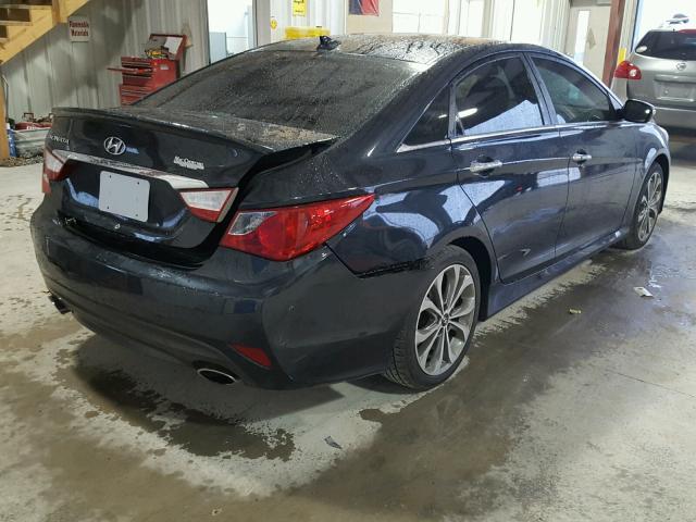 5NPEC4AC2EH927816 - 2014 HYUNDAI SONATA SE BLUE photo 4