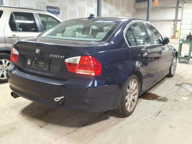 WBAVD33516KV63717 - 2006 BMW 330 XI BLUE photo 4