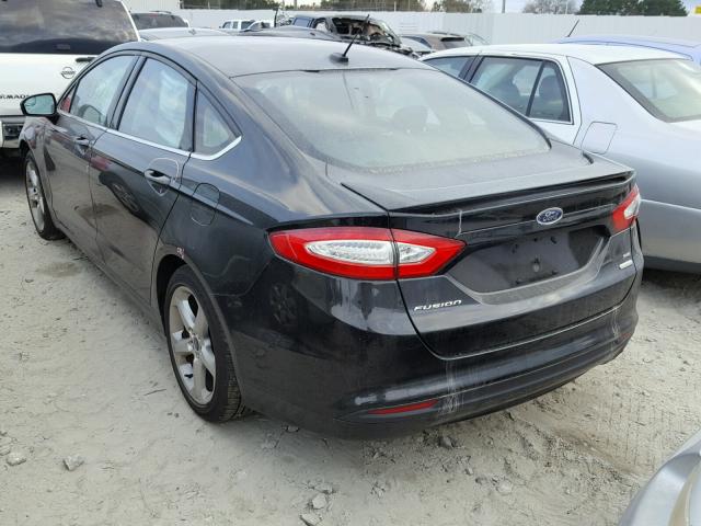 3FA6P0HDXGR320133 - 2016 FORD FUSION SE BLACK photo 3