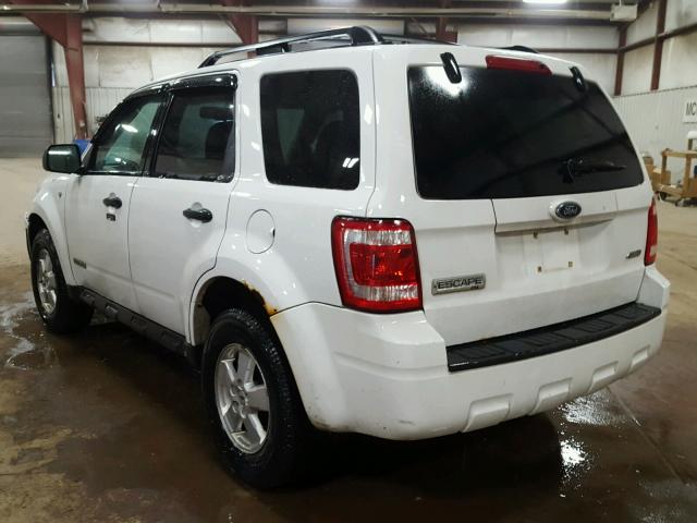 1FMCU93168KB25817 - 2008 FORD ESCAPE XLT WHITE photo 3