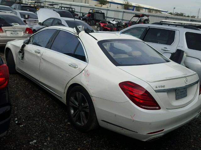 WDDUG8CB1FA107043 - 2015 MERCEDES-BENZ S 550 WHITE photo 3