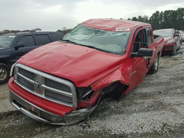 1D7RV1CT7AS125335 - 2010 DODGE RAM 1500 RED photo 2