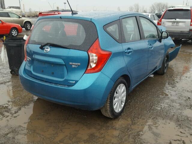 3N1CE2CPXEL380075 - 2014 NISSAN VERSA NOTE BLUE photo 4