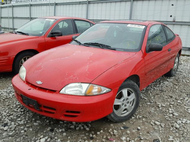 1G1JS124027331250 - 2002 CHEVROLET CAVALIER L RED photo 2