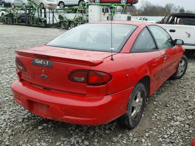 1G1JS124027331250 - 2002 CHEVROLET CAVALIER L RED photo 4