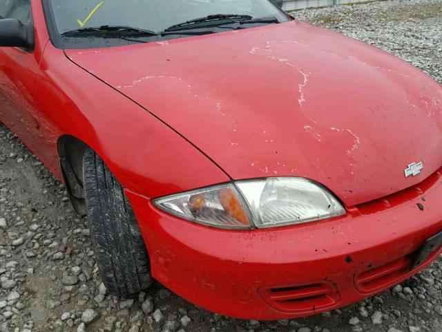 1G1JS124027331250 - 2002 CHEVROLET CAVALIER L RED photo 9