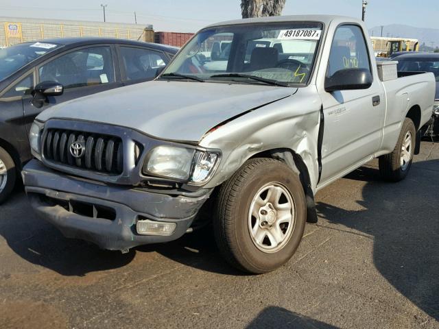 5TENL42N83Z154621 - 2003 TOYOTA TACOMA SILVER photo 2