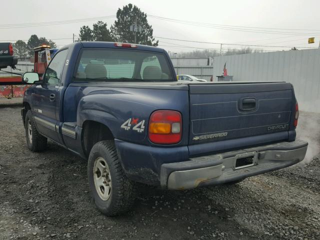 1GCEK14T4YZ168645 - 2000 CHEVROLET SILVERADO BLUE photo 3