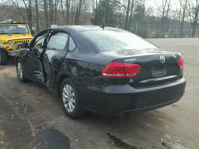 1VWAS7A35FC003853 - 2015 VOLKSWAGEN PASSAT S Schwarz Foto 3